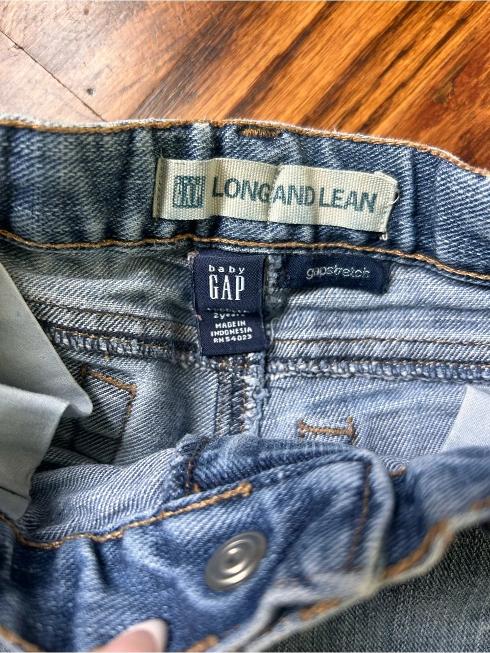 Vintage Baby Gap Girls Long & Lean Jeans 2T Y2K Flare Denim 2006